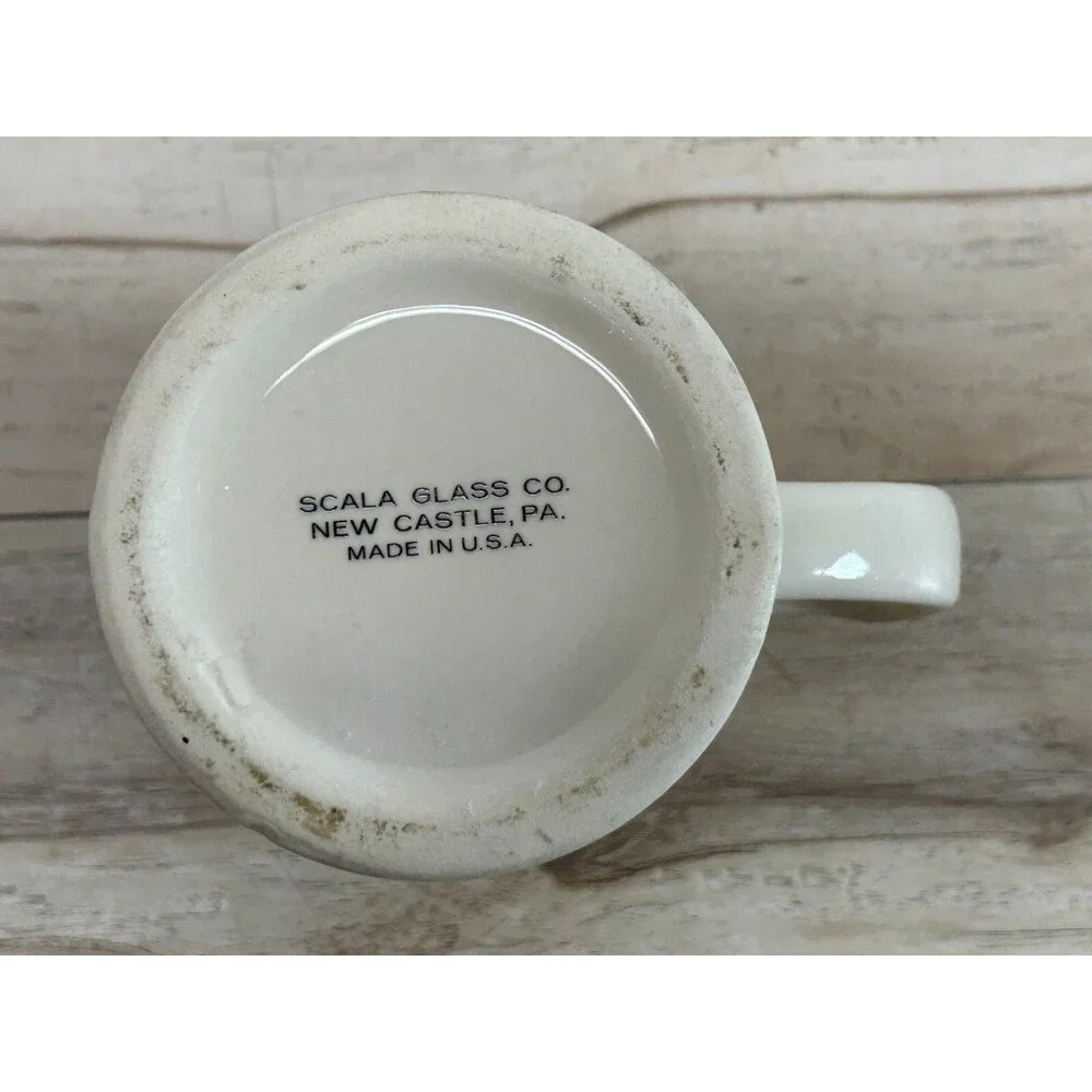 Vtg Scala Glass Ceramic Captain Morgan Beer Coffee Mug Made In USA